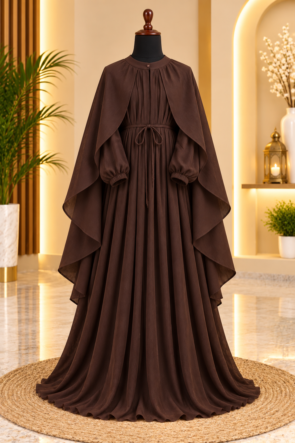 Royal Full-Ghera Cape Gown Abaya
