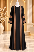 Black & Mocha Luxe Abaya