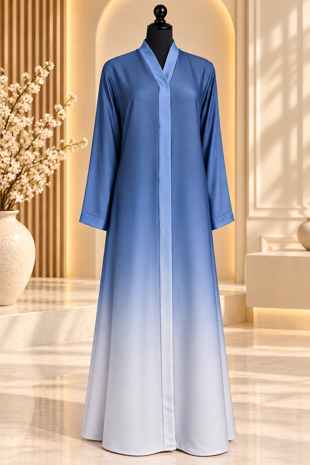 Ombre Blue Elegance Abaya